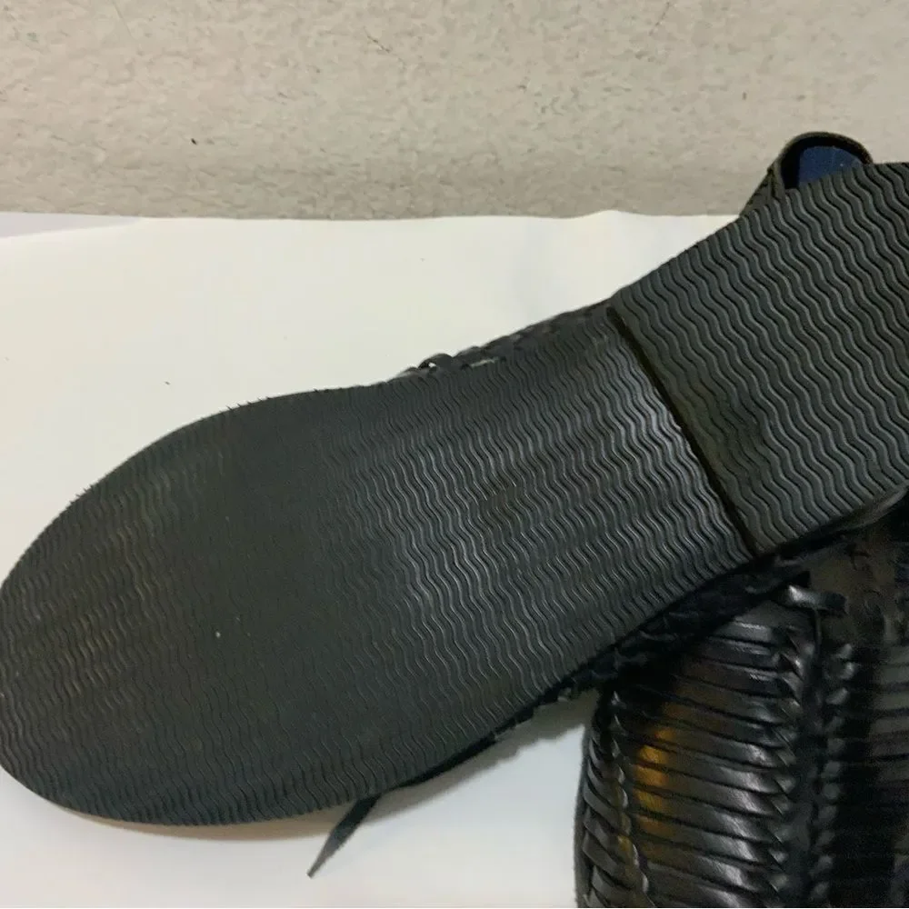 Steve Madden Men's Woven Leather Slip On Loafer black Size 12M soft soles